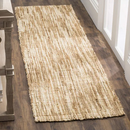 Vista 8 de SAFAVIEH Natural Fiber Collection - Alfombra decorativa de 3 x 5 pies, natural y crema, yute hecho a mano, ideal para zonas de alto tráfico