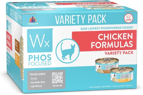 Vista 19 de Weruva Wx Phos Focused, paquete variado de fórmulas de pollo, lata de 3 onzas (paquete de 12)