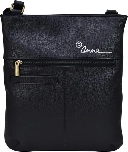 Vista 2 de Anna by Anuschka Women's Hand-Painted Genuine Leather Slim Cross Shoulder Bag