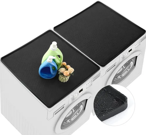 Vista 8 de 2 fundas para lavadora y secadora de 25.6 x 25.6 pulgadas, silicona Gris