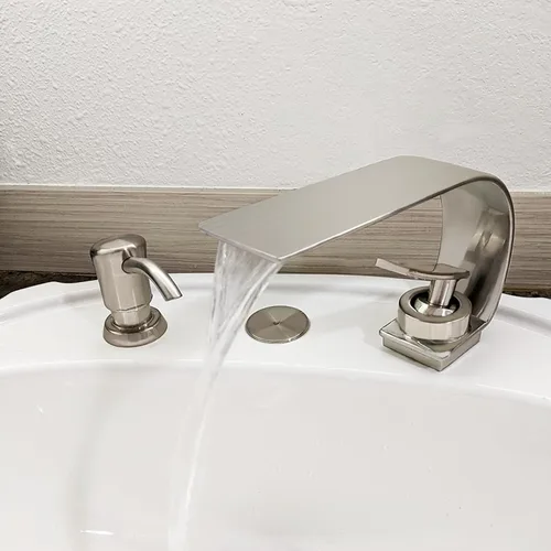 Vista 6 de becola Grifo de Baño Moderno, Válvula de Cerámica de Latón de Arco Bajo para Tocador de Un Solo Orificio, Grifo Mezclador de Agua Caliente y Fría