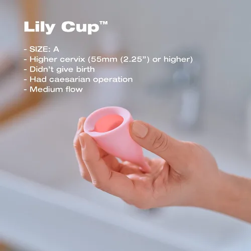 Vista 5 de Copa menstrual Lily Cup de Intimina, talla A, Rosado, 1, 1