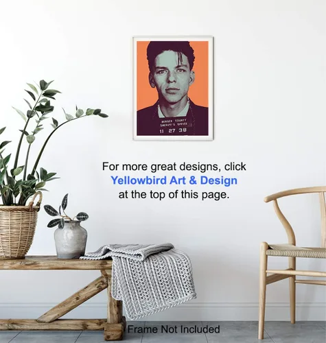 Vista 5 de Póster de Frank Sinatra, Arte de Pared Impreso - 8x10 Warhol Arte Pop Moderno Decoración del Hogar - Decoraciones Únicas y Contemporáneas Geniales