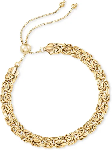 Vista 4 de Ross-Simons Pulsera Bolo bizantino de oro amarillo de 14 quilates, Oro, no conocido