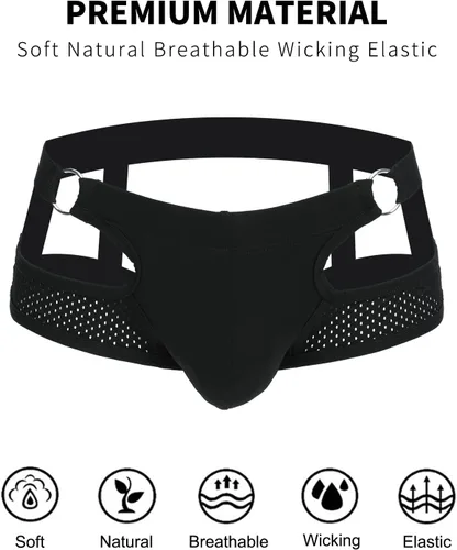 Vista 91 de SKYSPER Jock Strap Athletic Supporter para hombres Sexy Jockstrap Ropa interior masculina