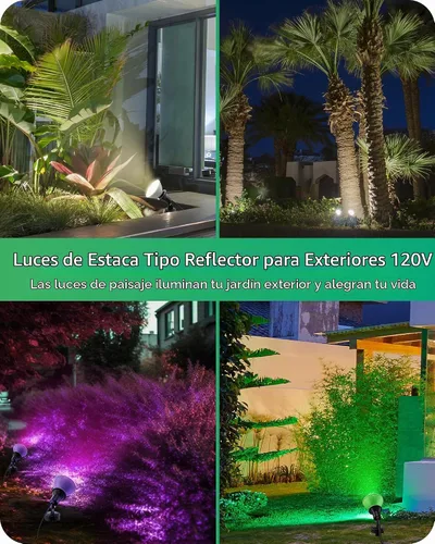 Vista 8 de EDISHINE Focos de Halloween de 120 V para exteriores, luces de inundación