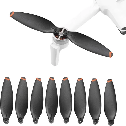 Vista 5 de Dilwe Juego de hélice de mini dron, 8 hélices de dron de bajo ruido, prueba de equilibrio dinámico, accesorios de repuesto de cuchillas de hélice
