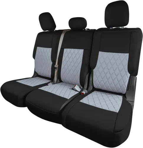 Vista 22 de FH Group Fundas de asiento de automóvil de ajuste personalizado específicamente hechas para Ford Explorer Base 2020-2024, fundas de asiento Negro