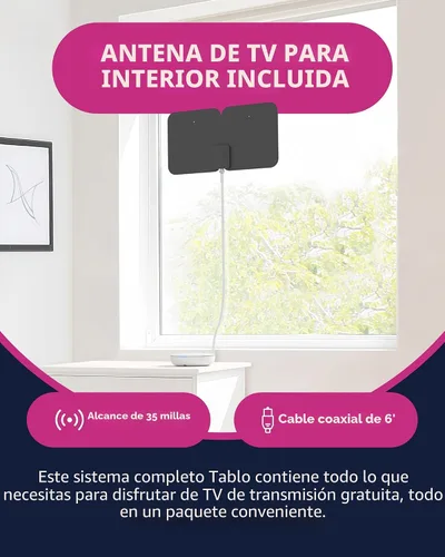 Vista 6 de Tablo TV DVR de 4ª generación de 4 sintonizadores por aire (OTA) y antena de TV interior de 35 millas - Mira, pausa y graba TV en vivo, noticias