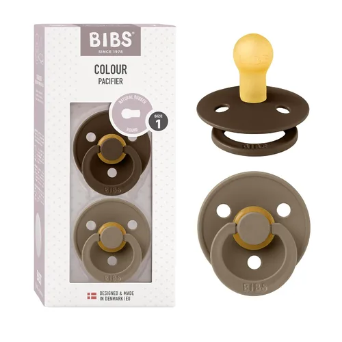 Vista 112 de BIBS - Paquete de 2 chupetes para bebés, goma natural libre de bisfenol A, hechos en Dinamarca, colección Colour, para bebés de 18+ meses, azul bebé