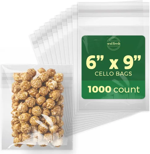 Vista 11 de Seal Fresh Bolsas de celofán autosellantes, 2 x 2 pulgadas (1000 unidades), bolsa de plástico transparente resellable para violonchelo, bolsas