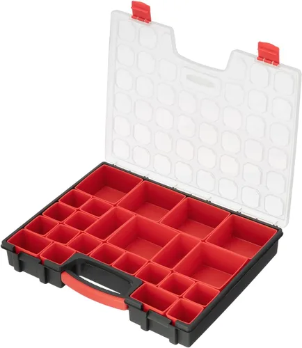 Vista 10 de INTERTOOL Organizador de Ferretería con 7 Contenedores Removibles Profundos - Caja de Herramientas de Almacenamiento de Piezas Pequeñas