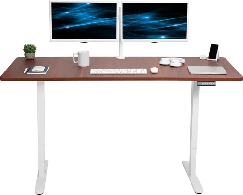 Vista 32 de VIVO DESK-KIT-E2B1B - Escritorio eléctrico de pie con motor doble, ajuste de altura de memoria, serie E2B, marco negro superior negro, DESK-KIT-E2B1B