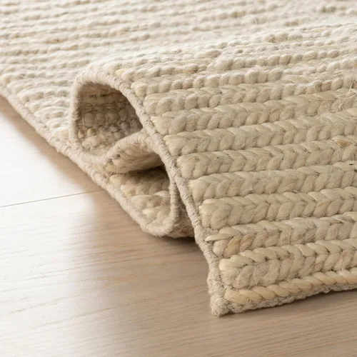 Vista 5 de Dash & Albert Hades Soumak Jute Rug, 2' X 3', Ivory Solid