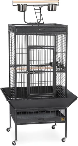 Vista 6 de Productos en hierro forjado Prevue para mascotas, selecta jaula de aves, negro Hammertone 3151BLK, negro (Black Hammertone) Jaula de acero