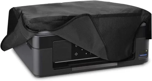 Vista 10 de kwmobile Dust Cover Compatible with Epson Expression Home XP-3200 / XP-4200 / XP-4205 - Printer Case - Fabric Protector Cover - Chocolate