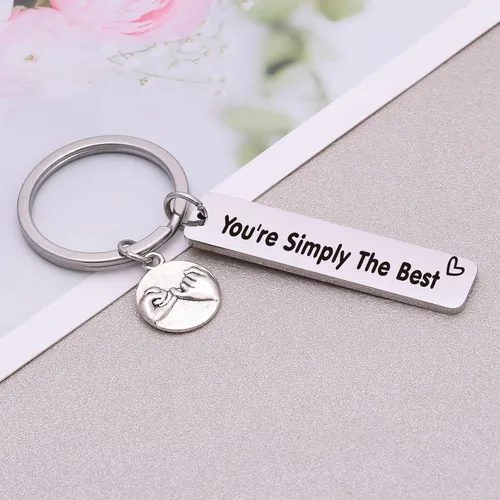 Vista 5 de Regalo para novio, regalo de mejor amiga, joyería para hermanas, llavero para novio, joyería para novia, regalo de boda, joyería para marido, llavero