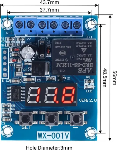 Vista 7 de Icstation DC 12 V Interruptor de desconexión de bajo voltaje sobre carga placa de protección de descarga con interfaz de alimentación independiente