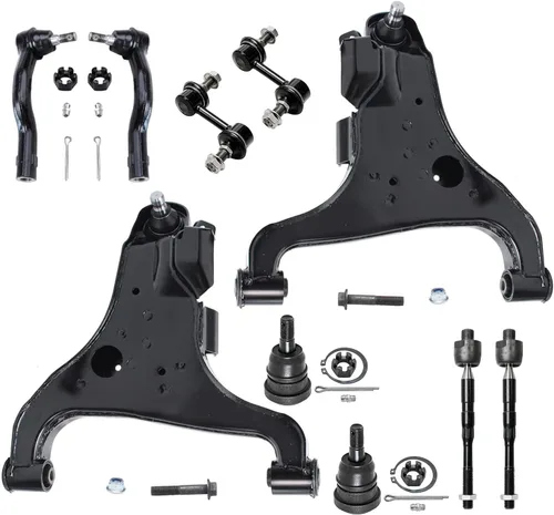Vista 18 de Detroit Axle - Kit de suspensión delantera de 10 piezas para Chevrolet Trailblazer GMC Envoy 2004-2007 2005 2006 Soportes de brazo de control