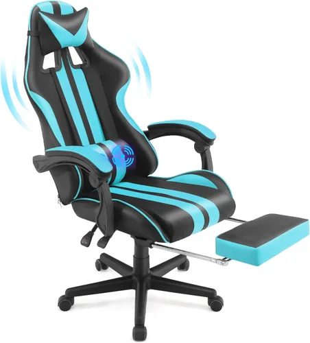 Vista 9 de Silla ergonómica de juego Miami Blue para adultos y adolescentes