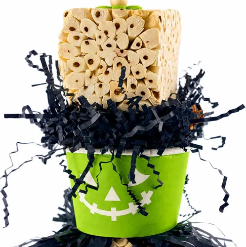 Vista 6 de Bonka Bird Toys 971 Sola Cube Creep Halloween Parrot Chew Forage Toy