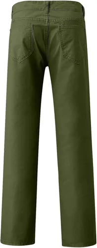 Vista 6 de FIN86 Pantalones cargo sueltos funcionales, pantalones de mezclilla casuales de cintura media para hombre, pantalones de mezclilla con cremallera