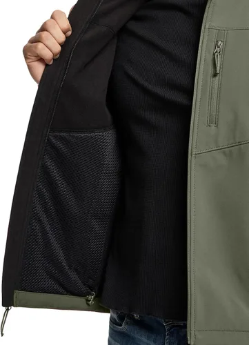 Vista 6 de TSLA - Chaqueta de invierno Softshell con cierre completo para hombre diseño con forro de vellón impermeable y resistente al viento para deportes al