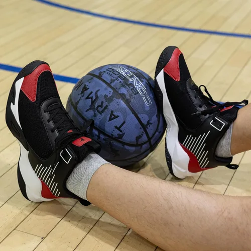 Vista 6 de BEOAPT Tenis de baloncesto para hombre, tenis deportivos para correr al aire libre, antideslizantes, ligeros, acolchados, tenis deportivos