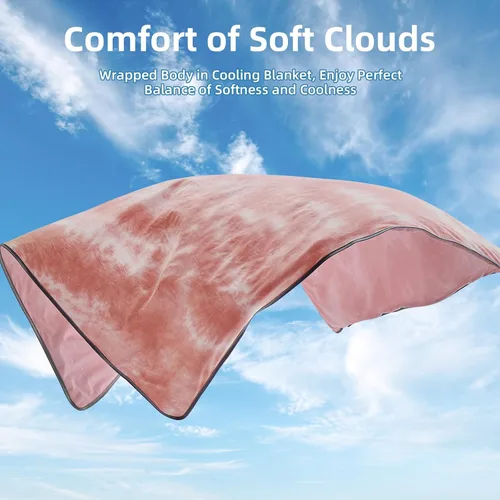 Vista 5 de inhand Manta refrescante de tamaño individual (60 x 80 pulgadas), mantas refrescantes para personas que duermen con calor, absorbe el calor