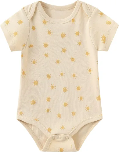 Vista 5 de Kiddiezoom Conjunto de canastilla para bebé, 9 piezas, conjunto de mamelucos y pantalones, conjunto de regalo unisex para bebé