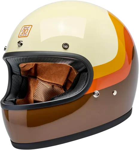 Vista 2 de Biltwell Gringo - Casco de motocicleta de cara completa DOT ECE R22.06 para el 20º aniversario