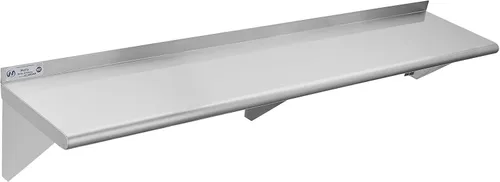 Vista 25 de Hally Estante de acero inoxidable montado en la pared, estante de pared de 10 x 24 pulgadas, NSF resistente, capacidad de 250 libras, estante