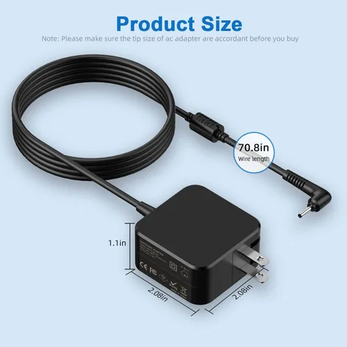Vista 6 de Syfrufo - Cargador de 26 W para Samsung Chromebook 2 y 3 XE500C13 adaptador de CA