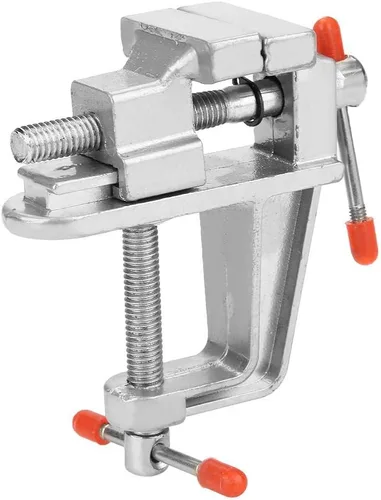 Vista 9 de Mini alicates planos Miniatura Banco Vise Abrazadera de mesa Pinzas planas Prensa de taladro Vice Mesa de aleación de aluminio Herramienta