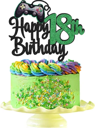 Vista 14 de Decoración de pastel de feliz cumpleaños 8 para videojuegos, suministros para tartas de fiesta de cumpleaños de 8 años, juego en nivel, decoración