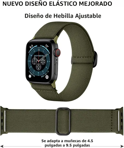 Vista 2 de DaQin Paquete de 3 bandas elásticas Solo Loop compatibles con Apple Watch para hombres de 49 mm, 46 mm, 45 mm, 44 mm, 42 mm, correa elástica