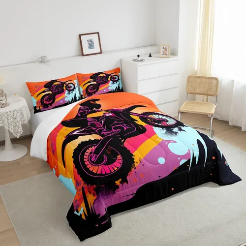 Vista 55 de Erosebridal Juego de edredón de hojas de cannabis, juego de ropa de cama de marihuana con estampado colorido de plantas, decoración bohemia de 2