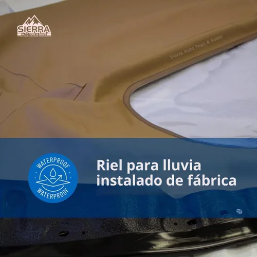 Vista 4 de Repuesto de techo de convertible completo de vinilo para Mazda Miata Cabriolet 1990-2005 con ventana de plástico transparente y protección contra
