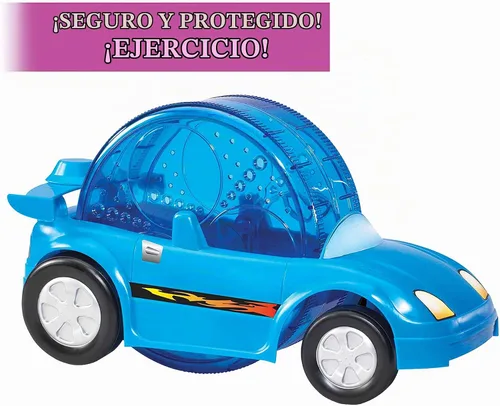 Vista 3 de Kaytee Critter Cruiser juguete para animales pequeños, los colores pueden variar. Hamster accessories for active play. Hamster car with 3 wheel