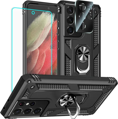 Vista 12 de Yiakeng Funda para Samsung Galaxy S8, Samsung S8, funda protectora de grado militar con anillo para Samsung Galaxy S8 (verde militar)