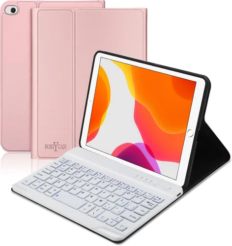 Vista 11 de Funda con teclado para iPad mini, teclado Bluetooth inalámbrico desmontable delgado con folio inteligente para Apple iPad mini 5 2019/iPad Mini 1 2