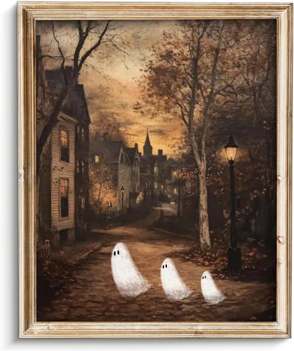 Vista 53 de Pintura vintage de paisaje de campo de flores silvestres, arte de pared de paisaje rural de granja, impresión artística de paisaje de jardín