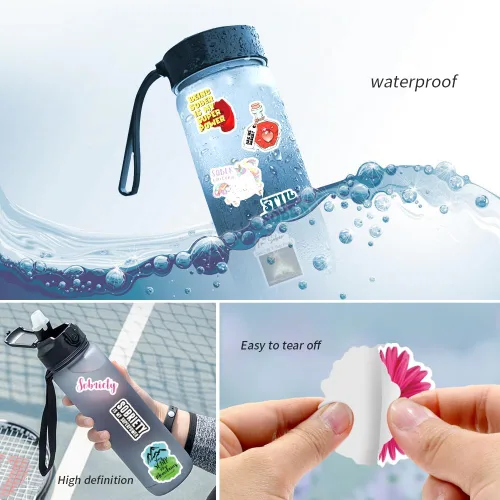 Vista 3 de Bonitzdm 60 calcomanías sobrias de vinilo de sobriedad impermeables para botella de agua, laptop, para adolescentes y adultos, para cumpleaños