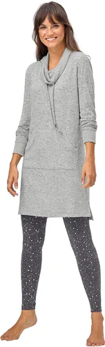 Vista 3 de ellos Sudadera tipo túnica con cuello embudo para mujer de talla grande