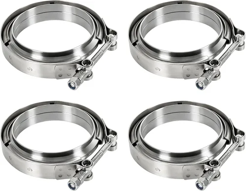 Vista 8 de Abrazadera de banda en V de 2" con acero inoxidable del reborde para bajantes del escape de Turbo