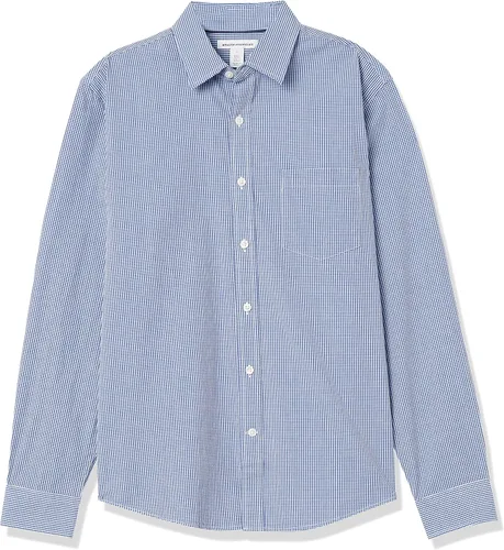 Vista 7 de Tienda Essentials - Camisa de popelina para hombre, informal, de manga larga, con ajuste regular