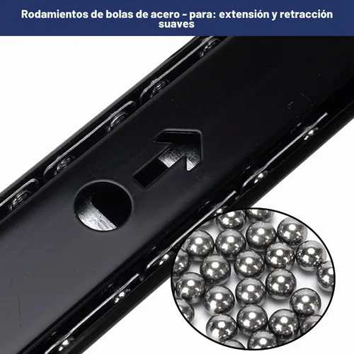 Vista 4 de El rodamiento de bolitas de la diapositiva del teclado de 14" desliza