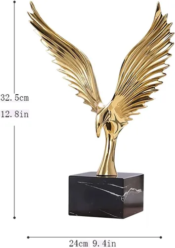 Vista 2 de Escultura china de Feng Shui Estatua de escritorio Escultura de escritorio Mármol Dapeng Alas de difusión Artesanía Estatua de Animal, Accesorios