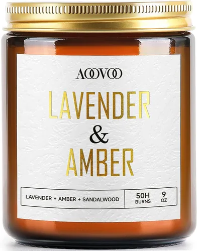 Vista 10 de AOOVOO Velas de canela de manzana, velas perfumadas de 22 onzas, vela de aromaterapia, vela de soja para el hogar perfumada