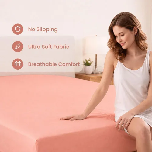 Vista 15 de Sábana bajera ajustable de lujo suave de 600 hilos, 100% algodón egipcio, sábana bajera ajustable individual con elástico alrededor, se adapta a